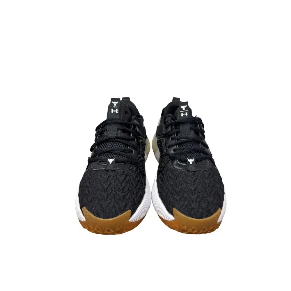 Under Armour Project Rock 6 Mens 9 Black Training Shoes HOVR 3026534-001